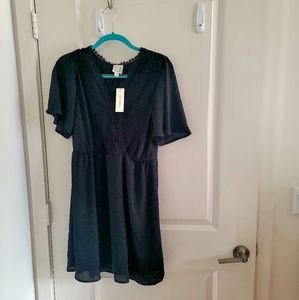 Blue Rain Black Dress